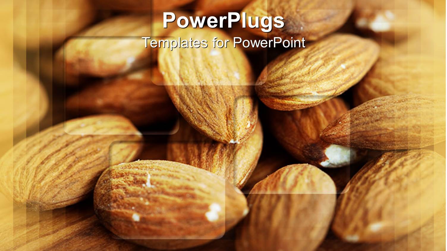 Pile of Almonds on a Brown Background Wooden Surface