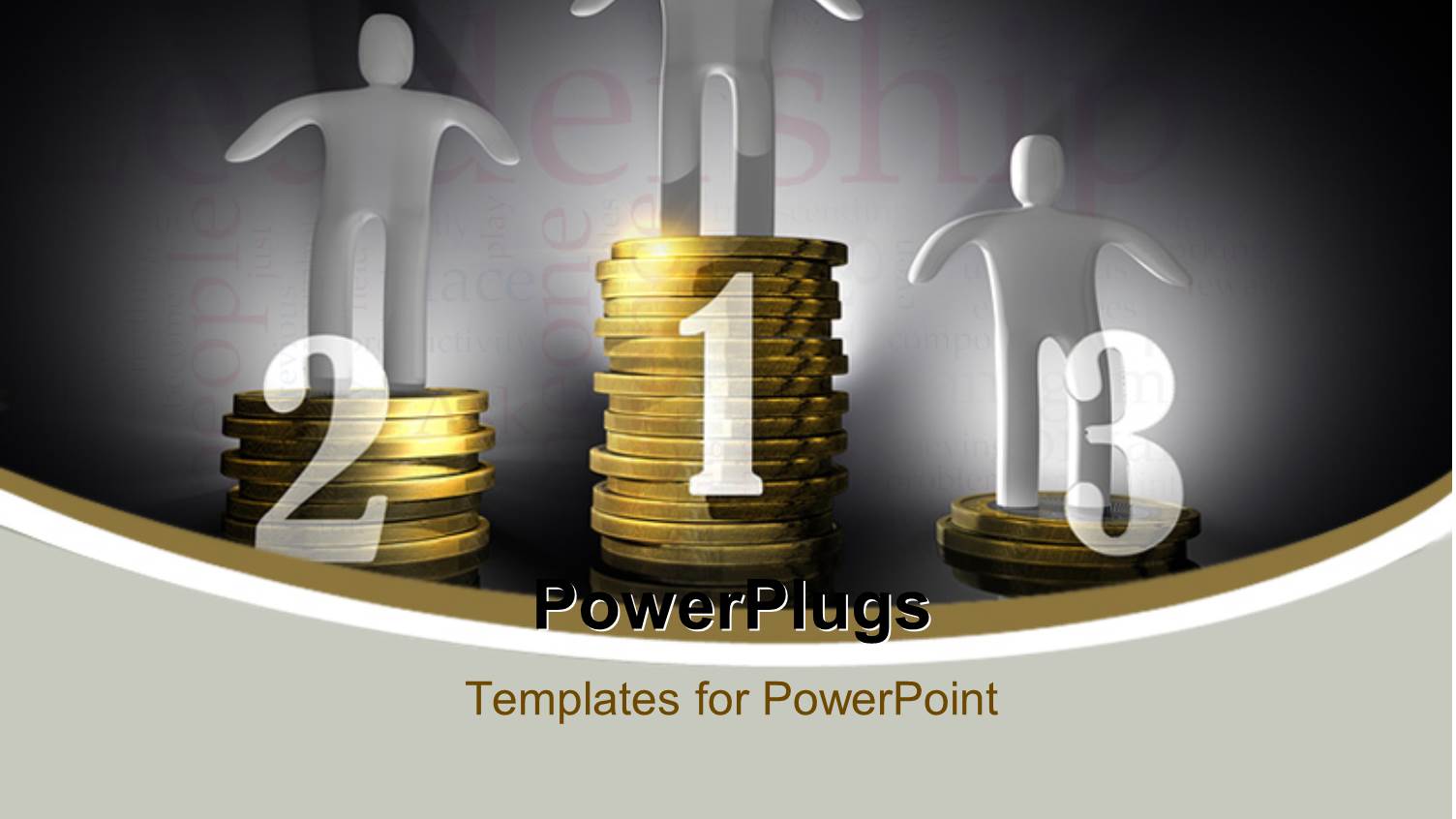 Pile of Gold Coin as Winner Platform with First Second and Third Position