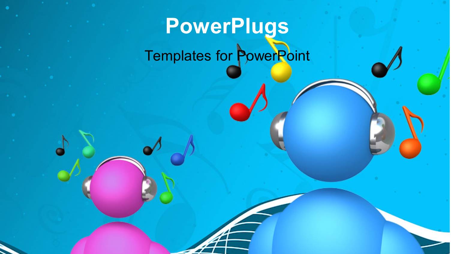 a Pink and Blue Colored 3D Character Wearing Headphones