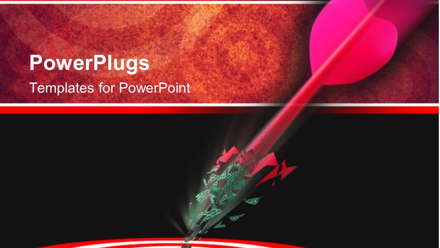 Pink Colored Dart Hitting the Center of a Red and White Dart Board