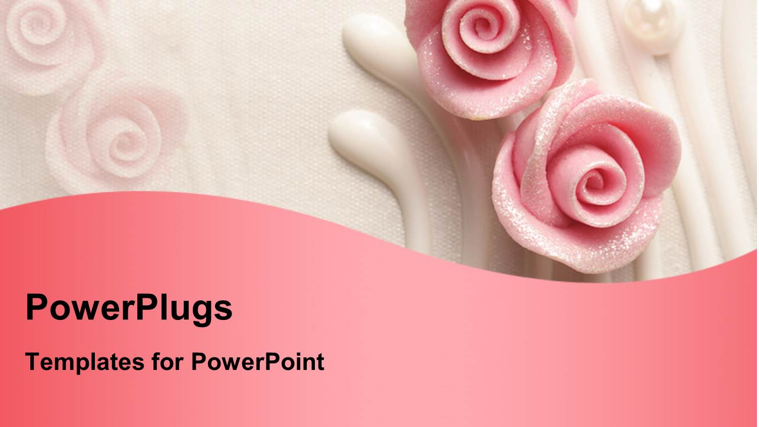 Pink Colored Wedding Cake with Roses Shapes