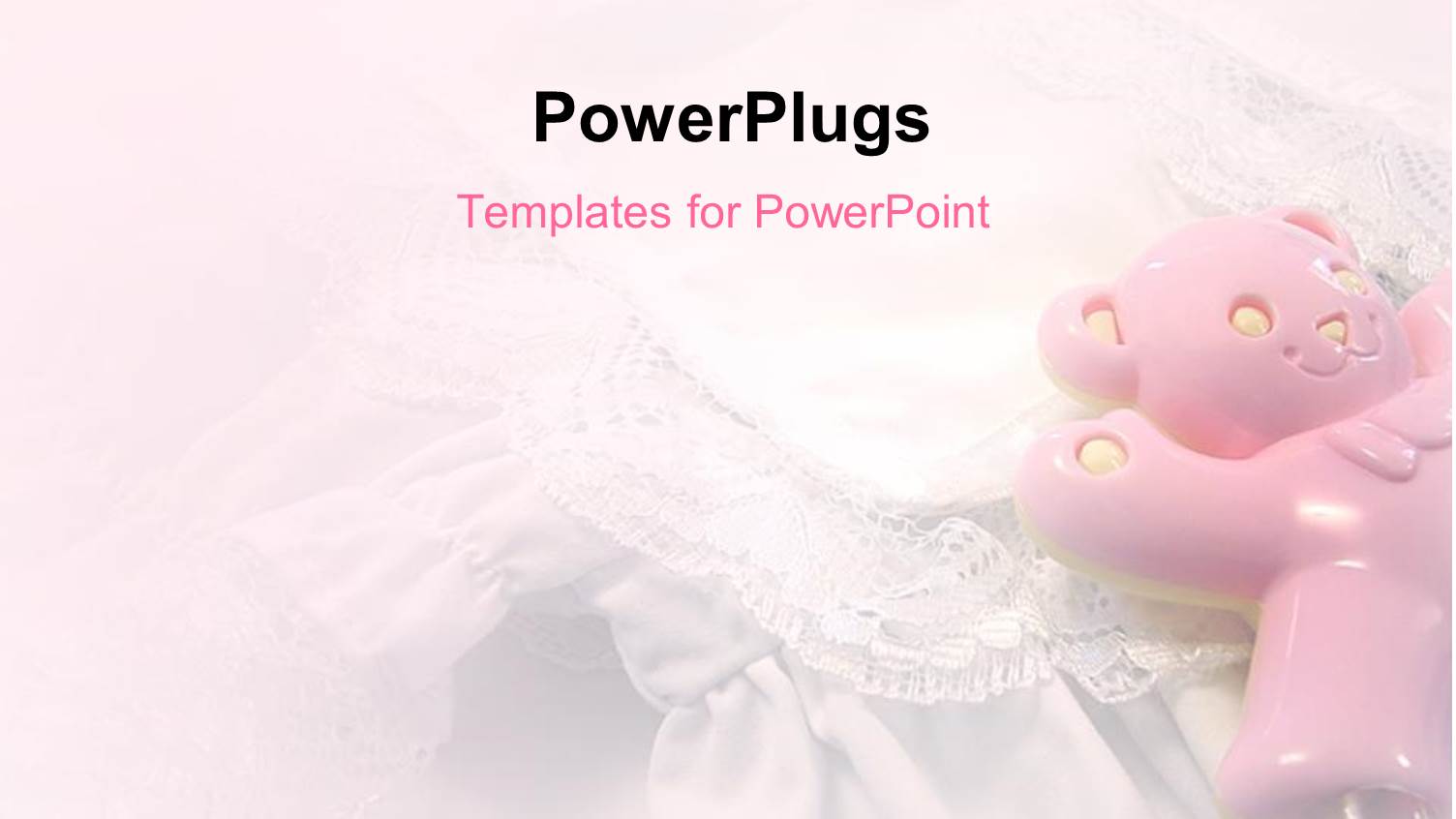 a Pink Plastic Toy on a Shinning White Surface