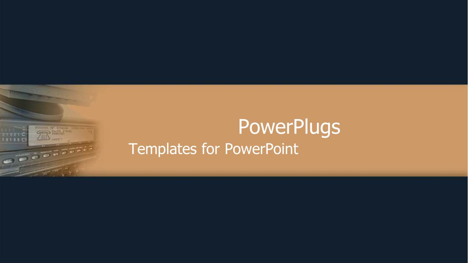 a Plain Blue Colored Background and a Middle Brown Strip