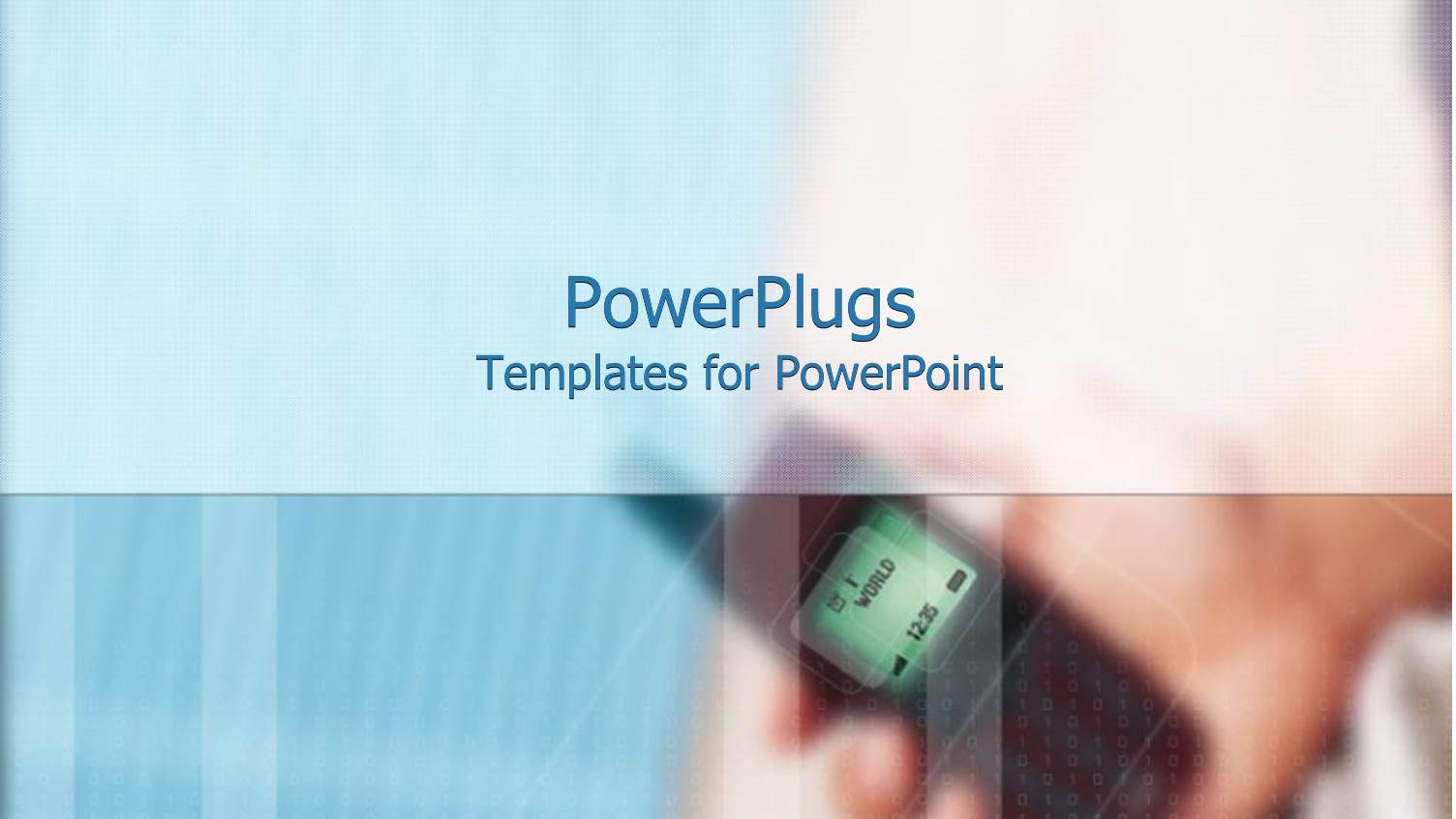 a Plain Blue Tile with a Blurry Hand Holding a Cell Phone