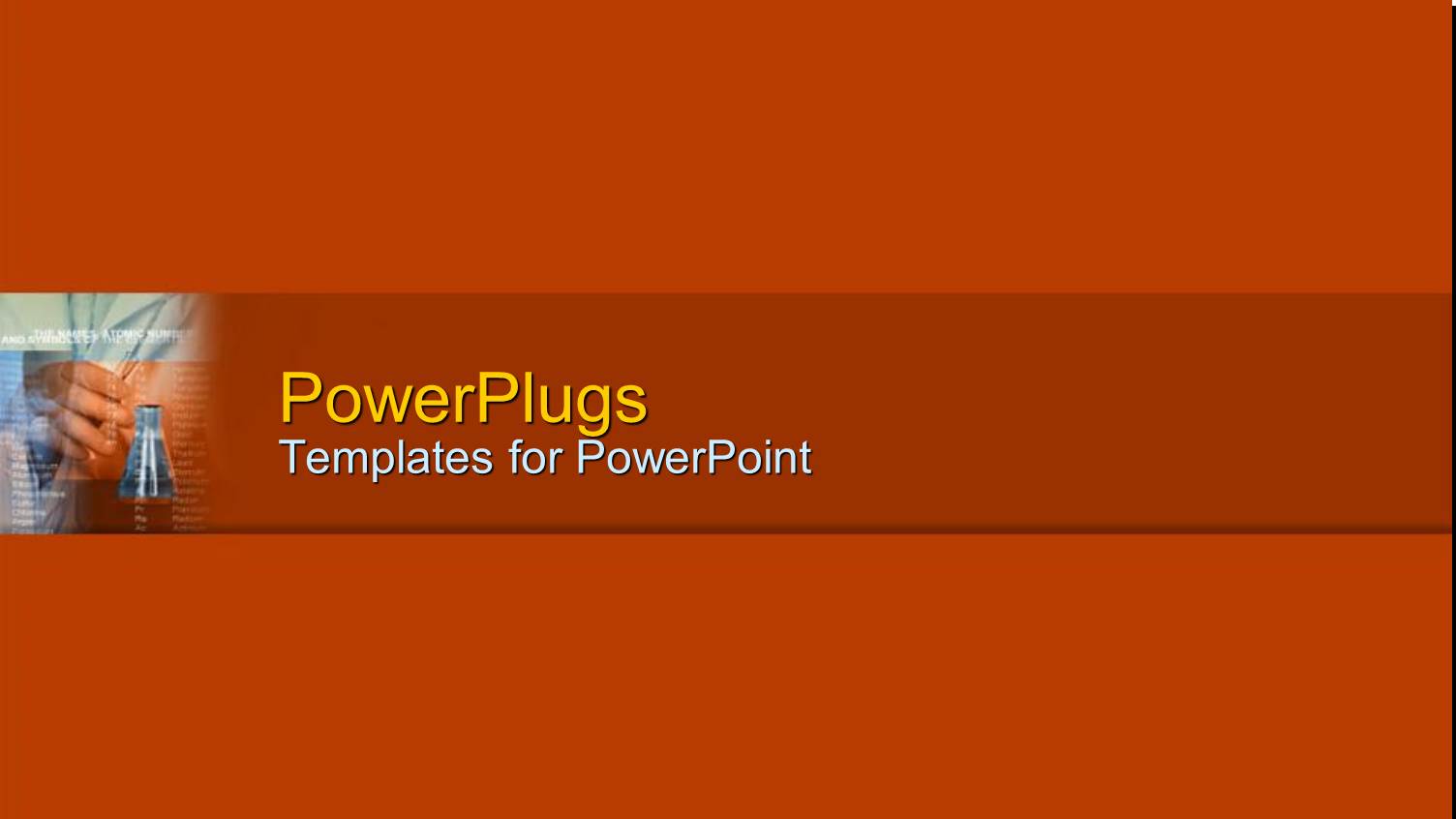 a Plain Dark Orange Colored Background with a Beaker