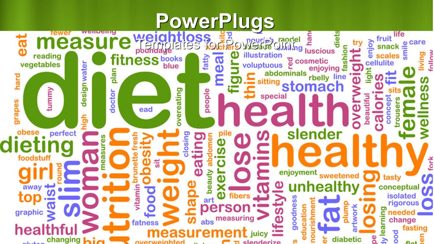 a Plain Green Colored Tile with Lots of Texts Relating to Health