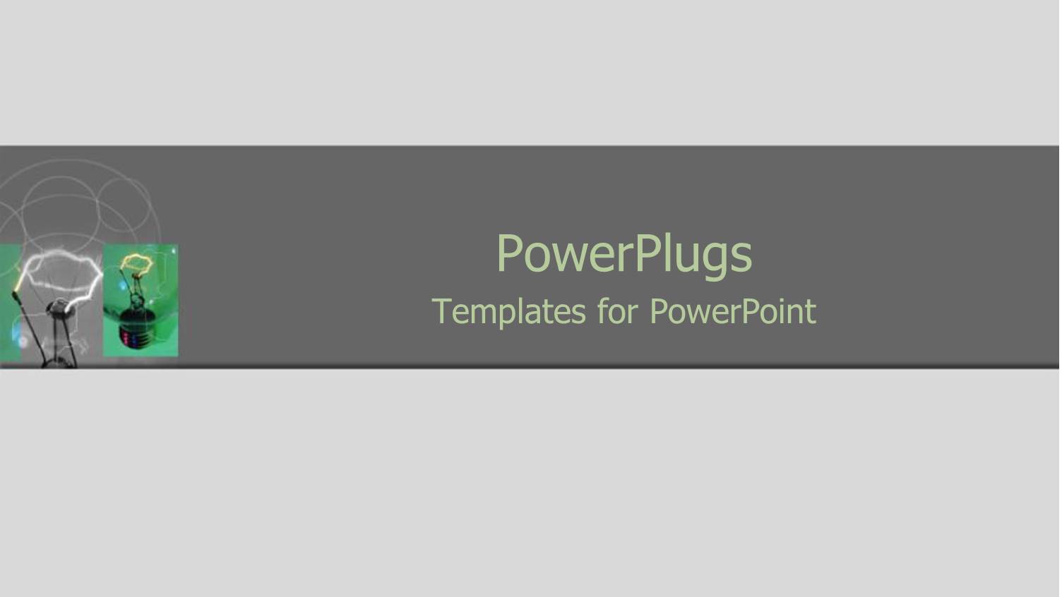 Plain Grey Colored Background with Two Lit Light Bulbs