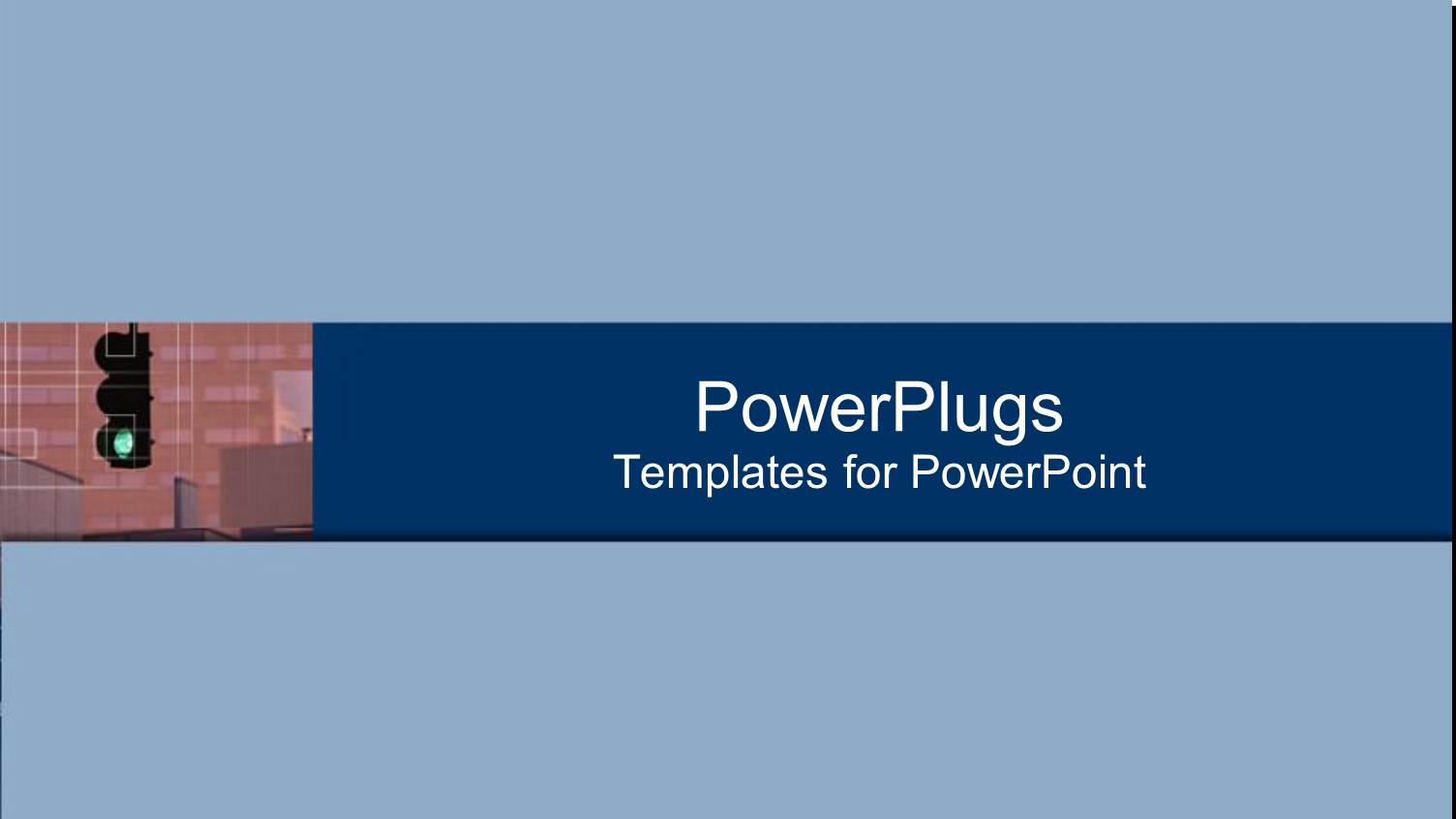 Plain Light Blue Background with Traffic Light on Green