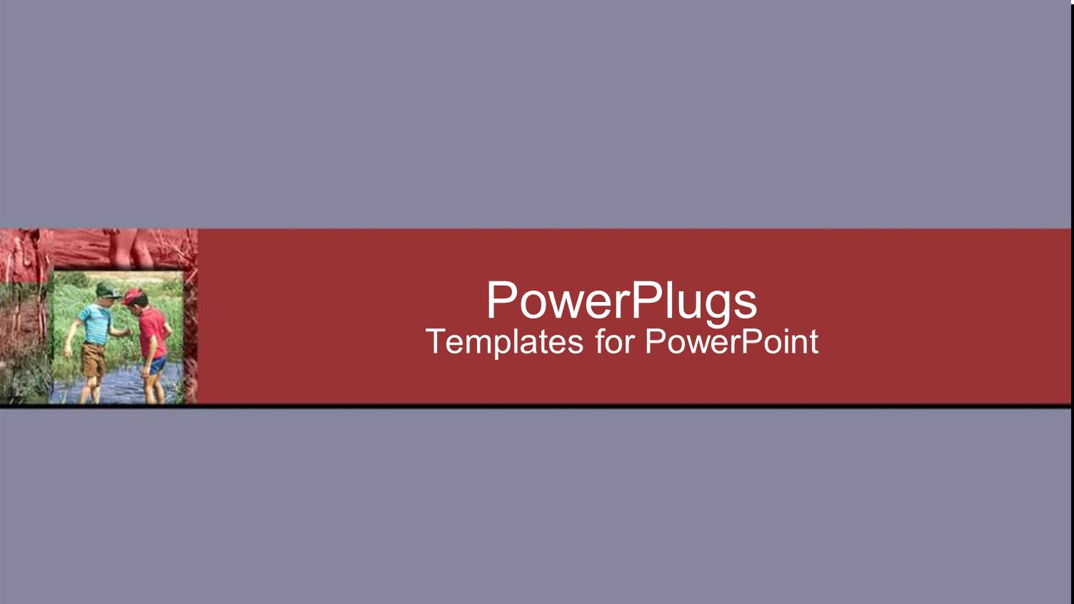 a Plain Light Purple Background with a Red Middle Strip