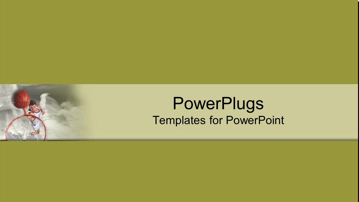 a Plain Olive Colored Background with a Man Playing Basketball