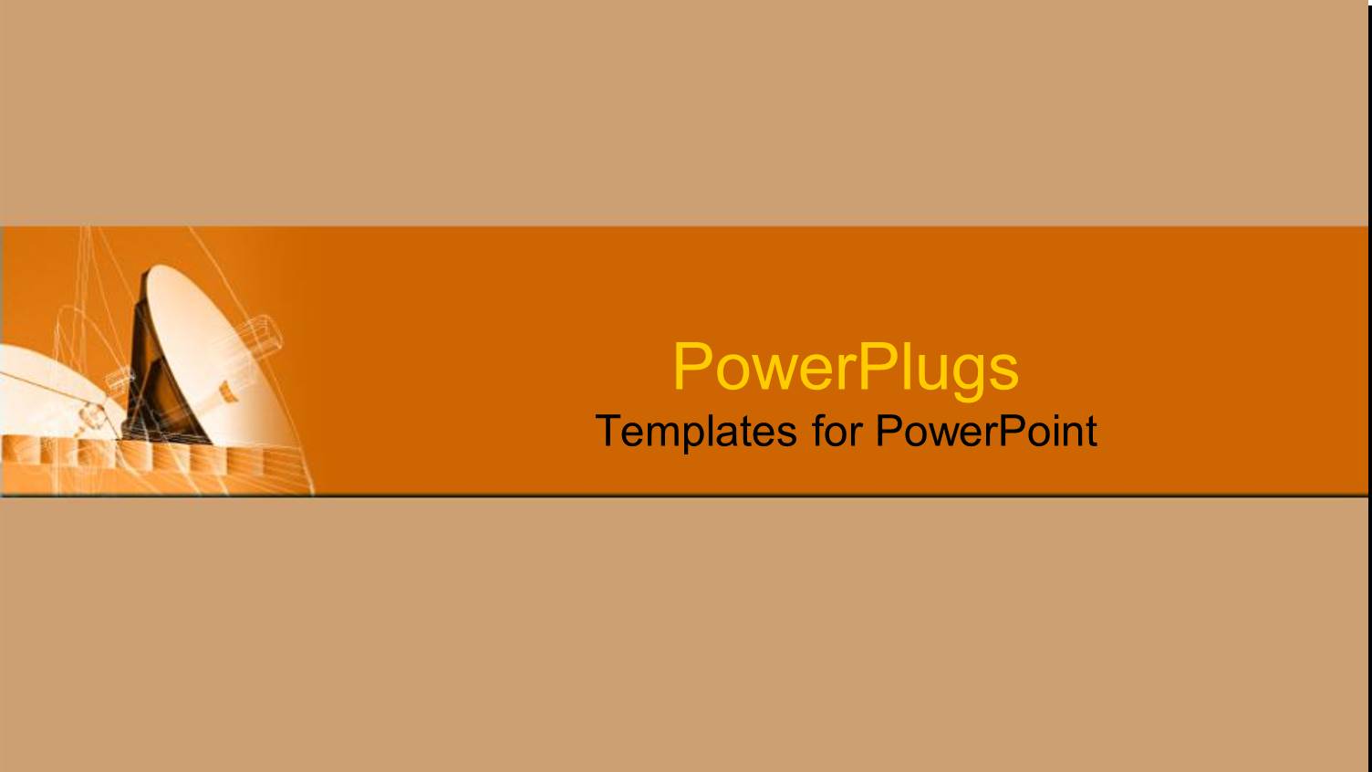 a Plain Orange Background Tile with a large Satellite