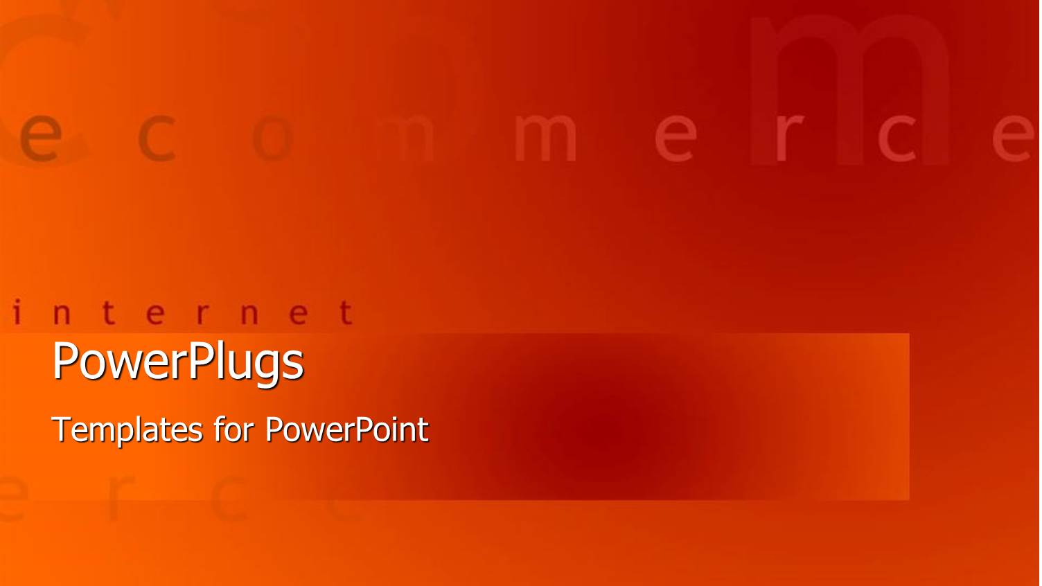 a Plain Orange Colored Background with the Texts E Commerce, Internet, WWW