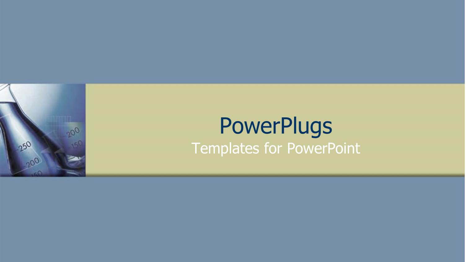 a Plain Purple Background with  Laboratory Beaker and a Middle Strip