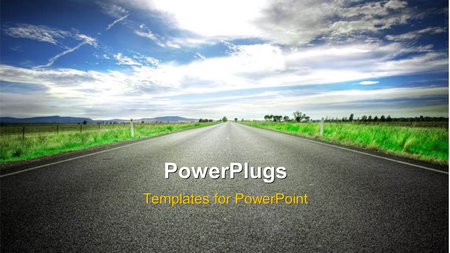 a Plain View of a Tarred Road with Bright Blue Clouds