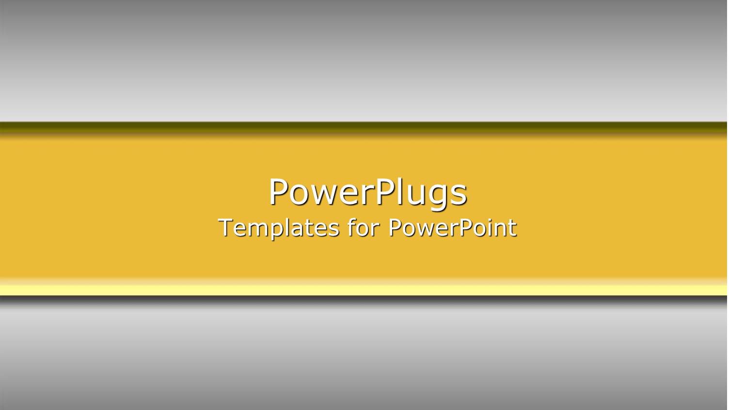 Plain Yellow Banner on Gray Background