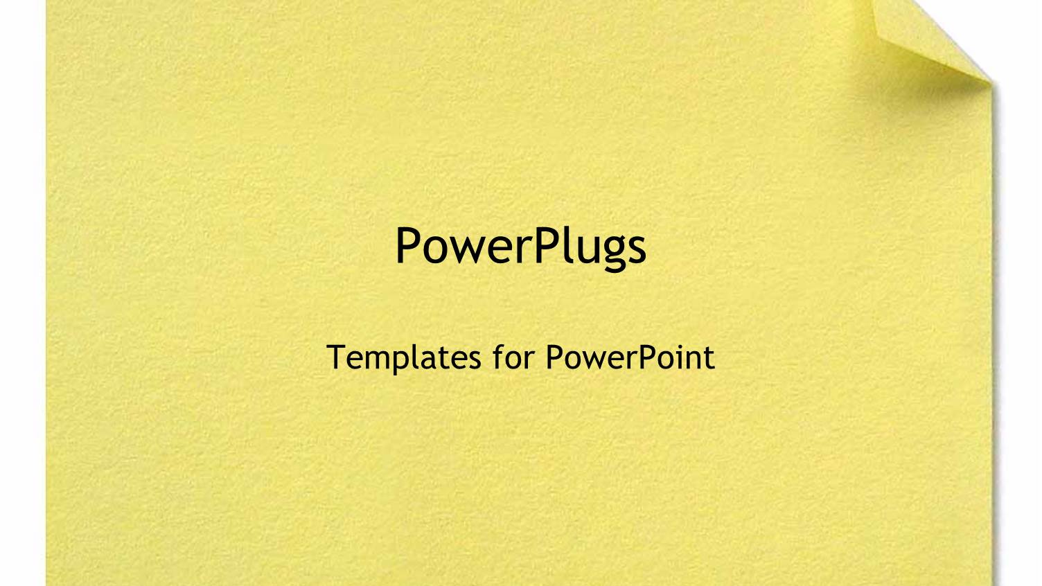 a Plain Yellow Note on a Plain Yellow Background