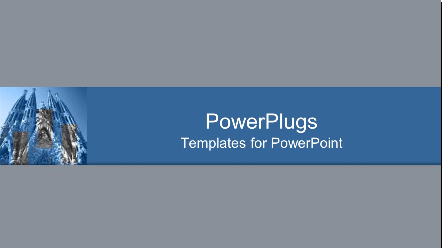 Plane Ash Colored Surface with a Tall Blue Church