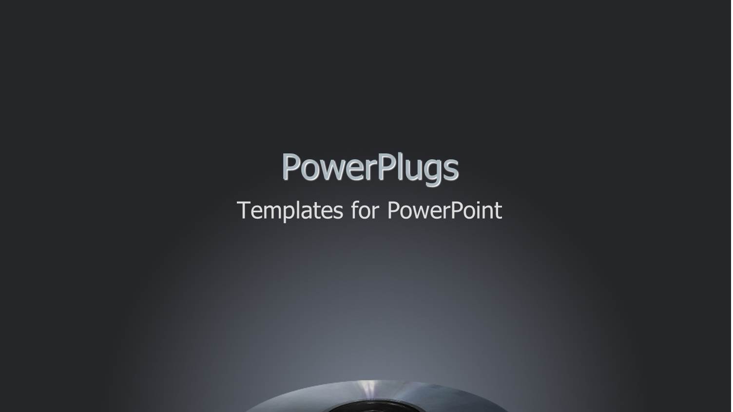 Plane Grey Colored Background with a Musical Laser CD