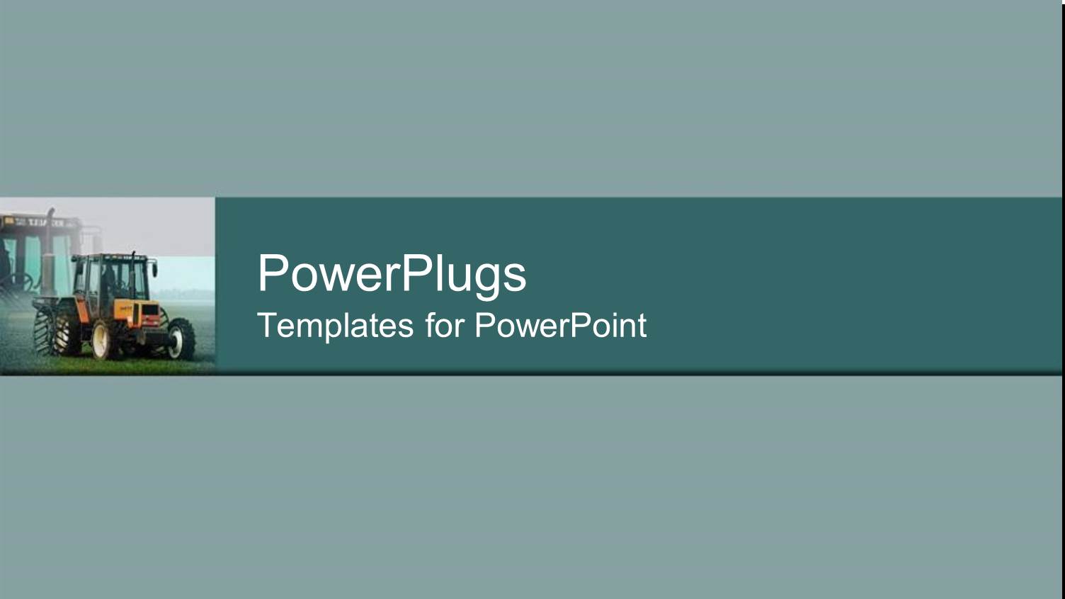 Plane Solid Ash Colored Background with a Moving Tractor