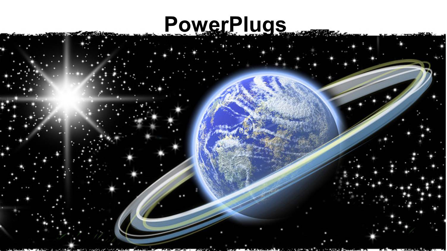 Planet Earth Orbited by Glowing Rings of Light on Black Galaxy with Stars and Shining Meteor