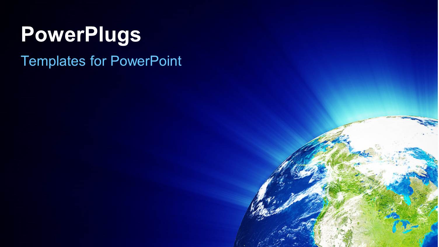 Planet Earth Radiating Blue Light on Black Background