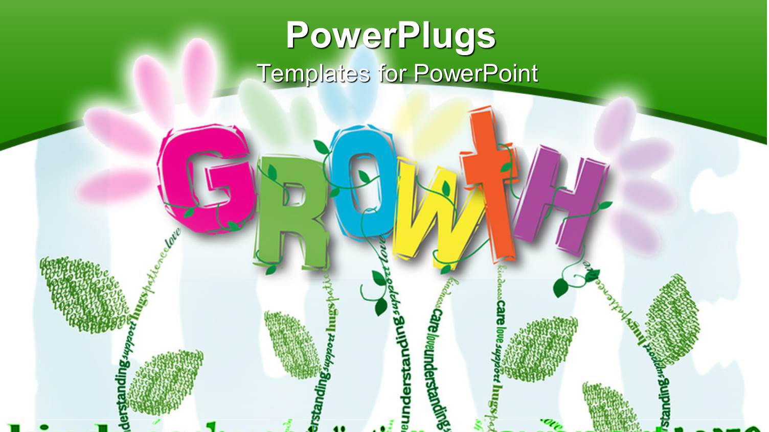 some Plants with a Text that Spells Out the Word 