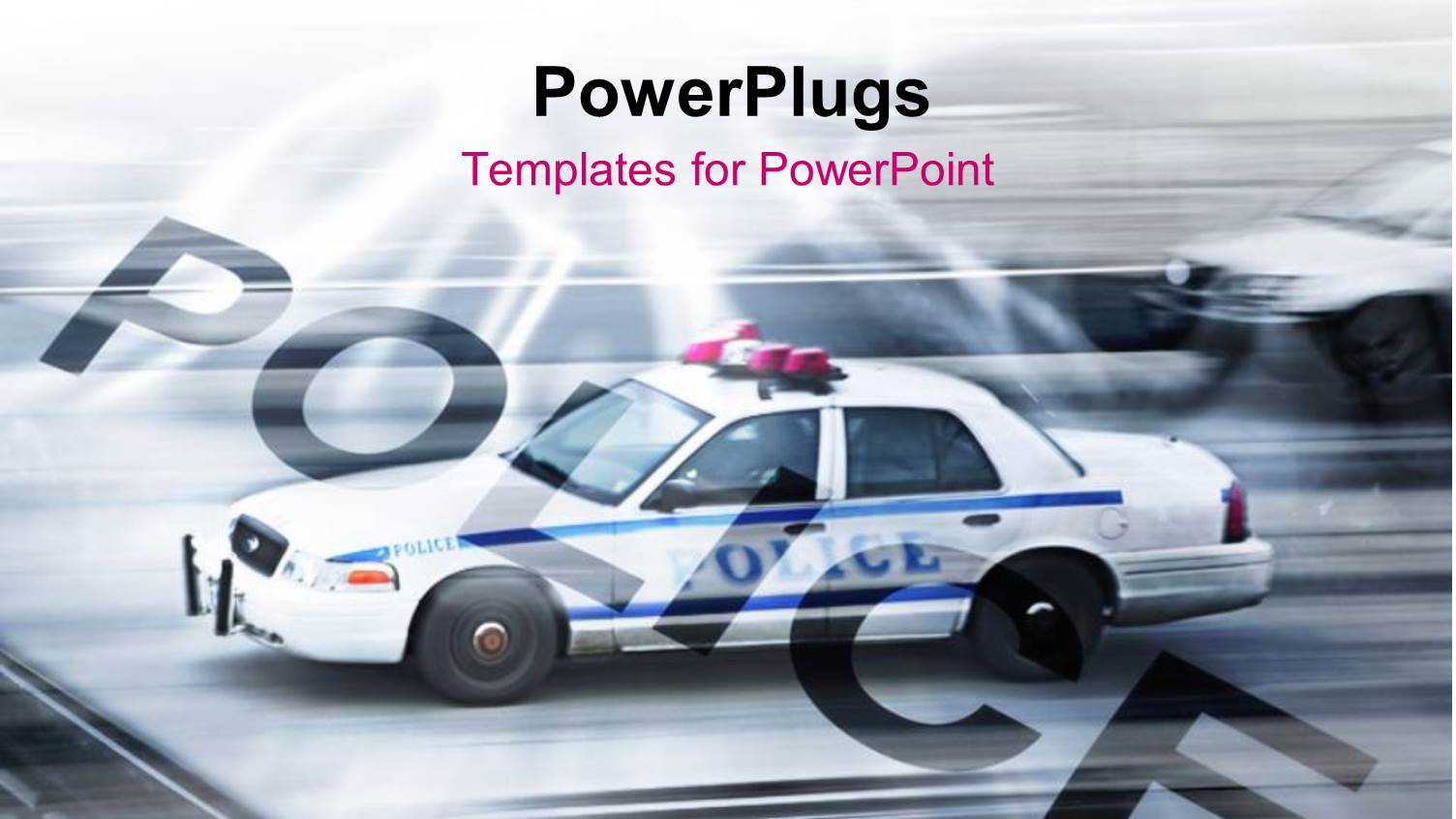 Police Cars Running on the Streets of New York with Motion Blur