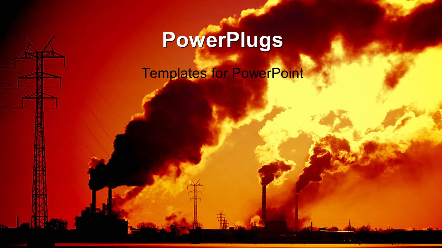 a Lot of Smoke with Factories in Background