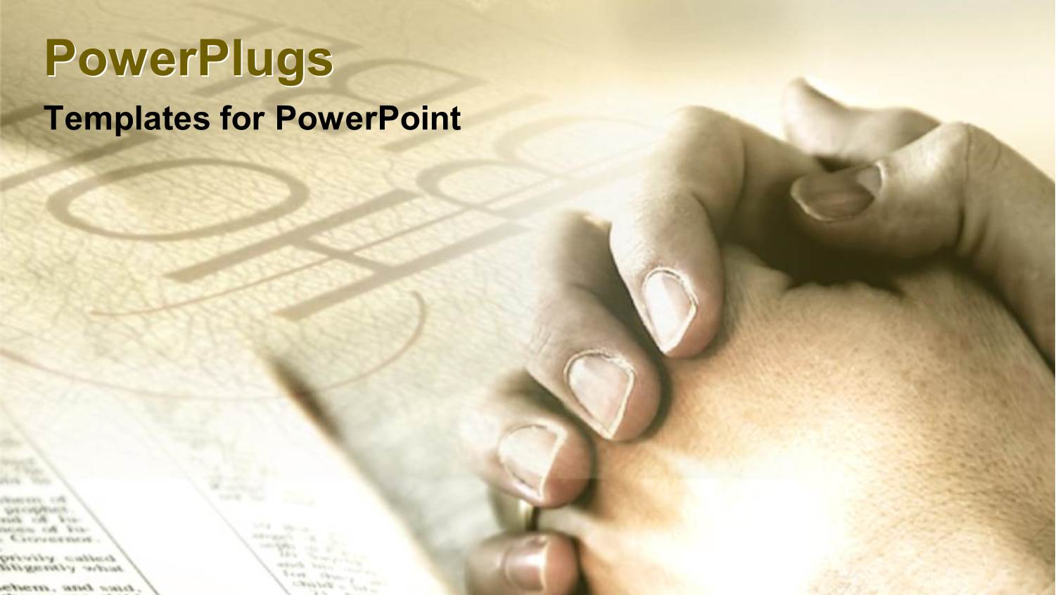 Praying Prayers God Folded Hands Holy Bible Religious Studies Tan Background