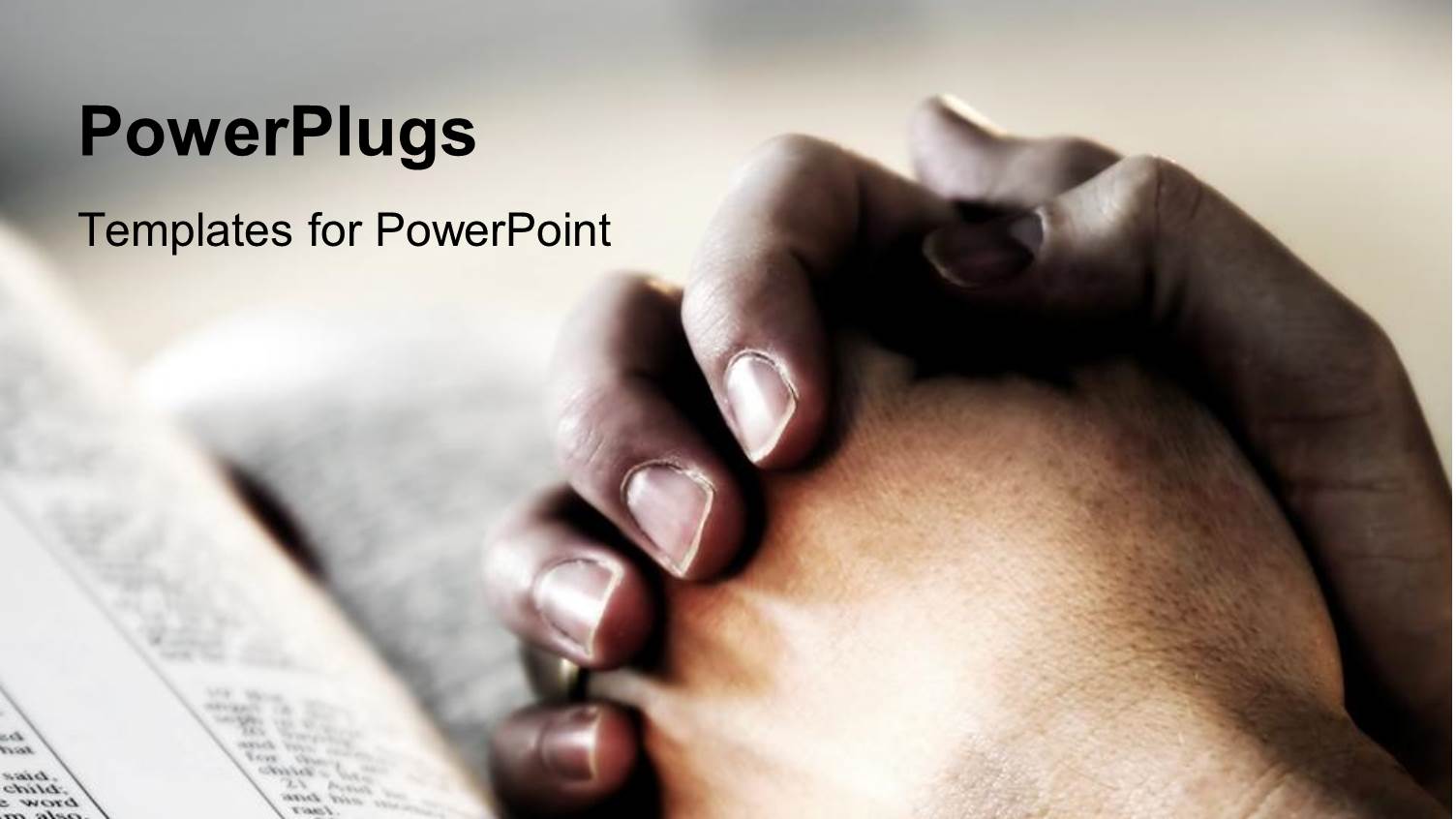 Praying Reading the Bible Clasped Hands as a Metaphor for Faith