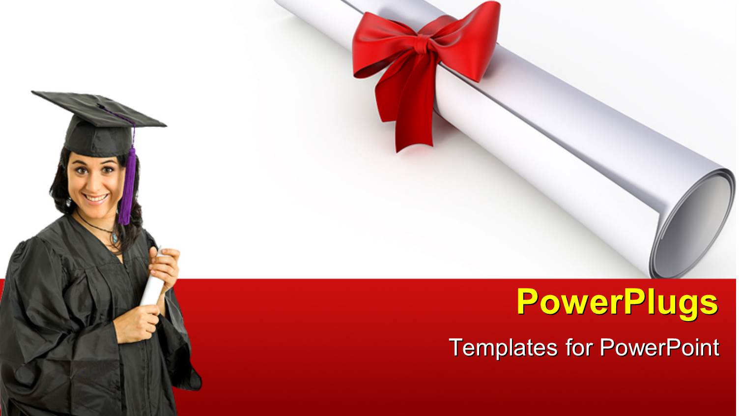 a Pretty Smiling Lady Wearing a Black Graduation Gown