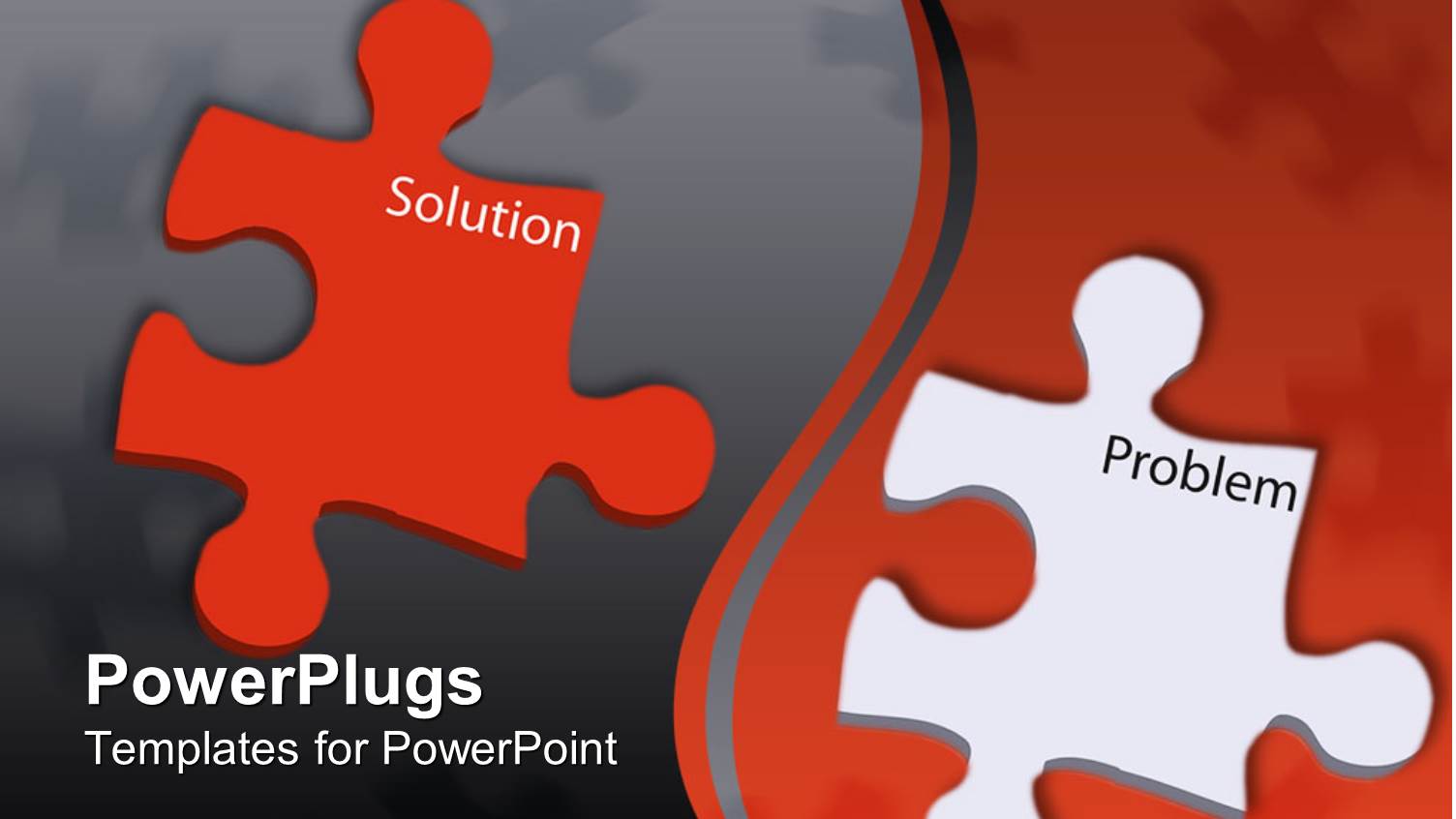 Problem Solving Metaphor with Problem Solution Puzzle Pieces