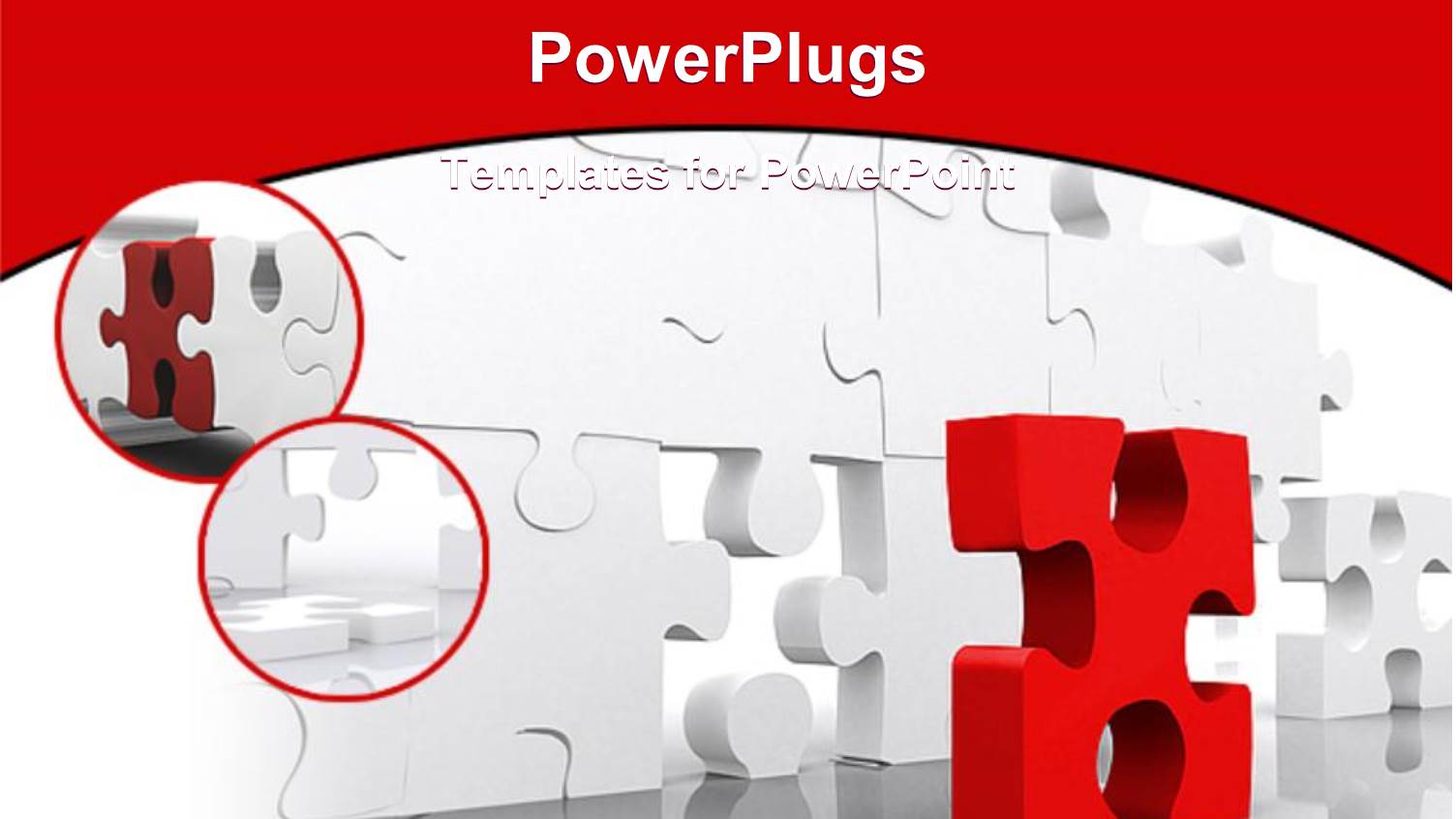 Problem Solving Metaphor with Red Puzzle Piece and White Jigsaw Puzzle