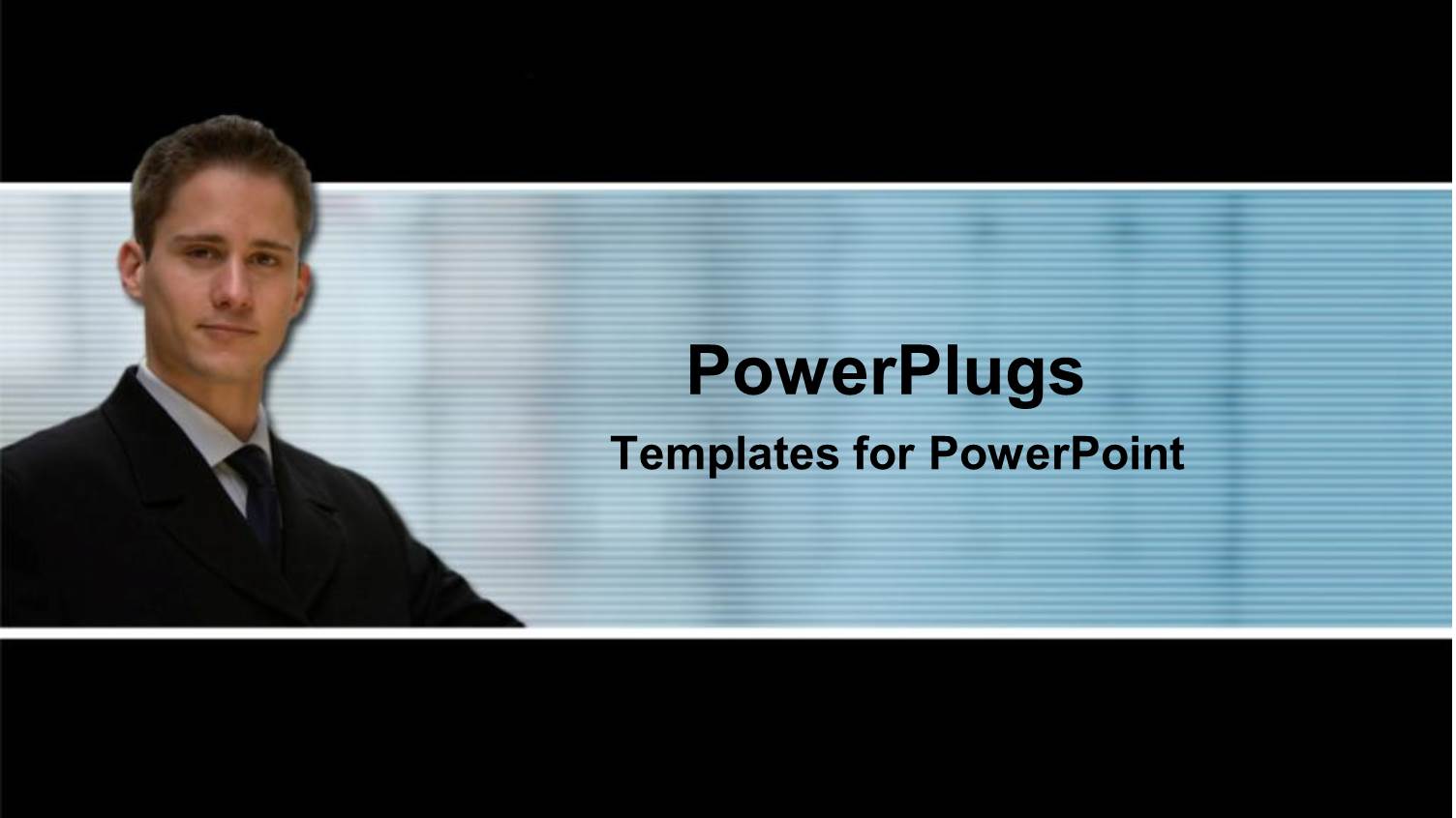 a Professional with Bluish Background and Place for Text