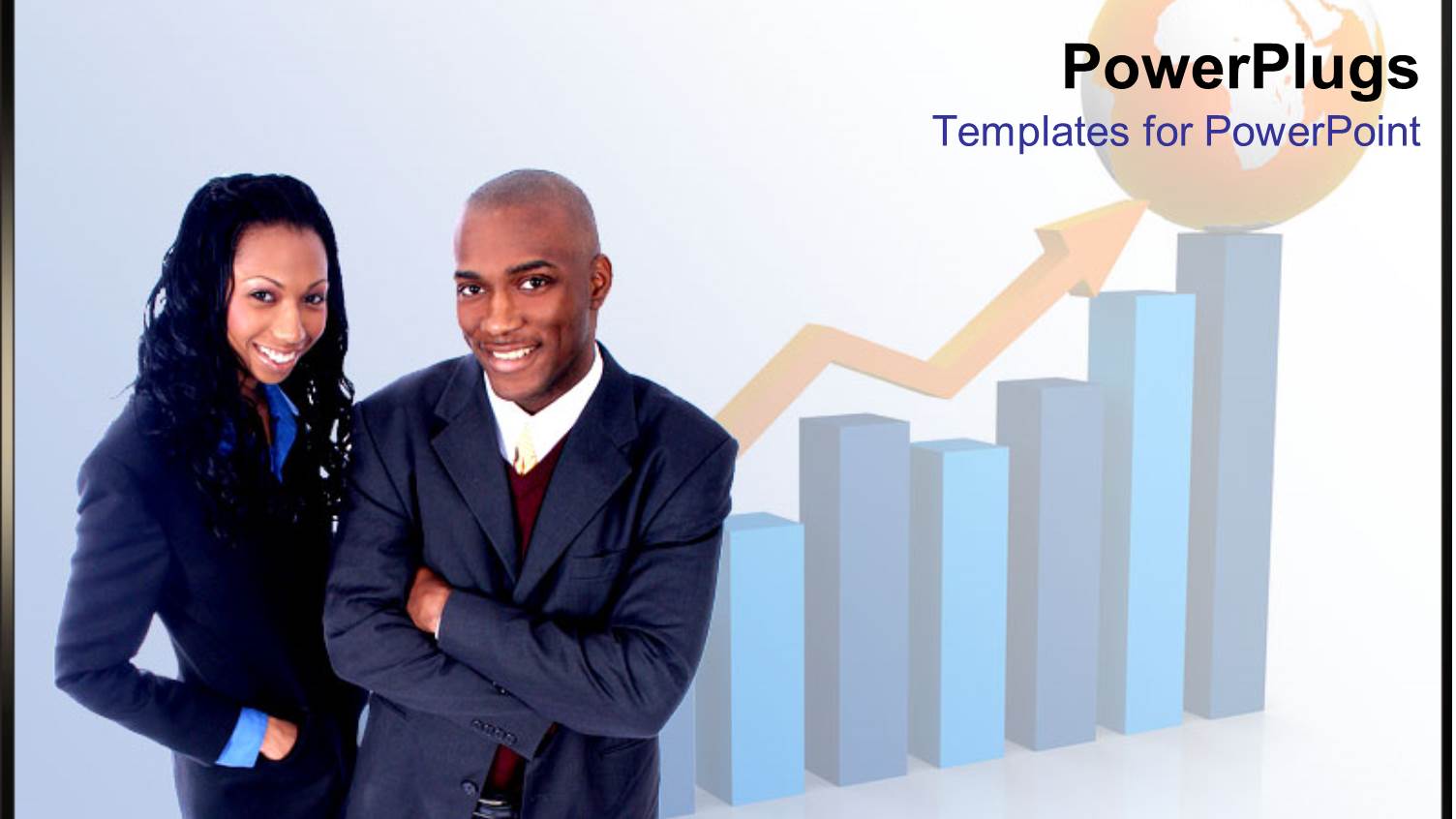 a Professional Couple with Growth Table in the Background