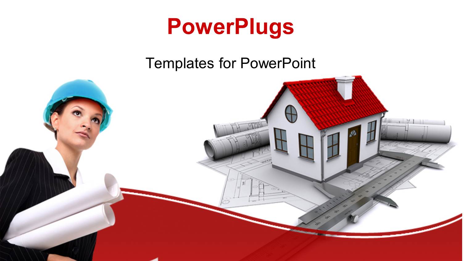 a Professional Girl with a Model House in the Background