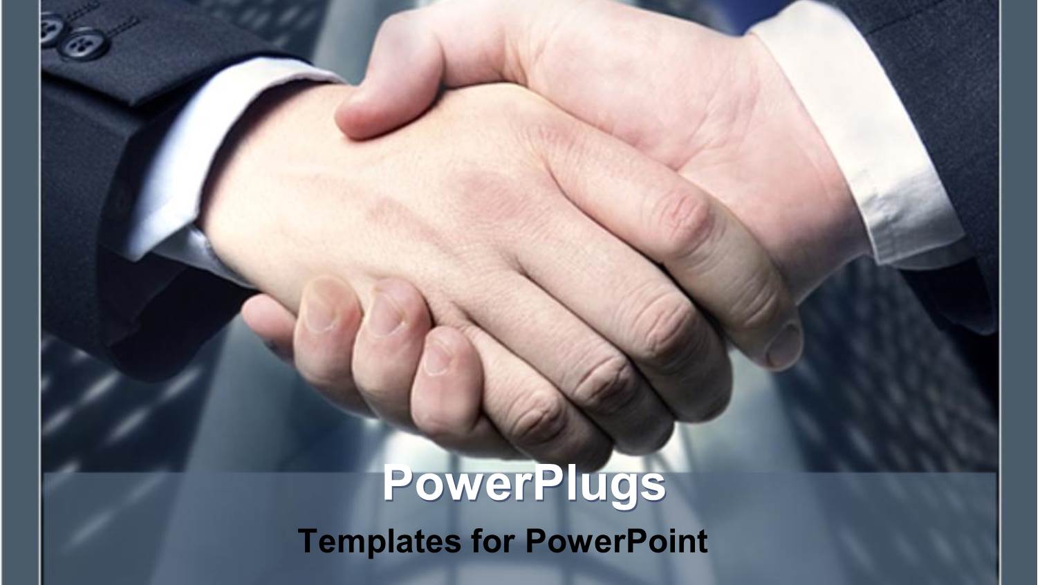 a Professional Hand Shake with Bulding in Background