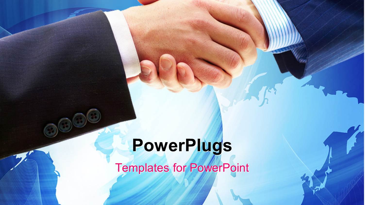 a Professional Hand Shake with Globe in Background