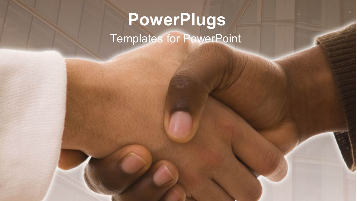 a Professional Handshake with Stairs in the Background