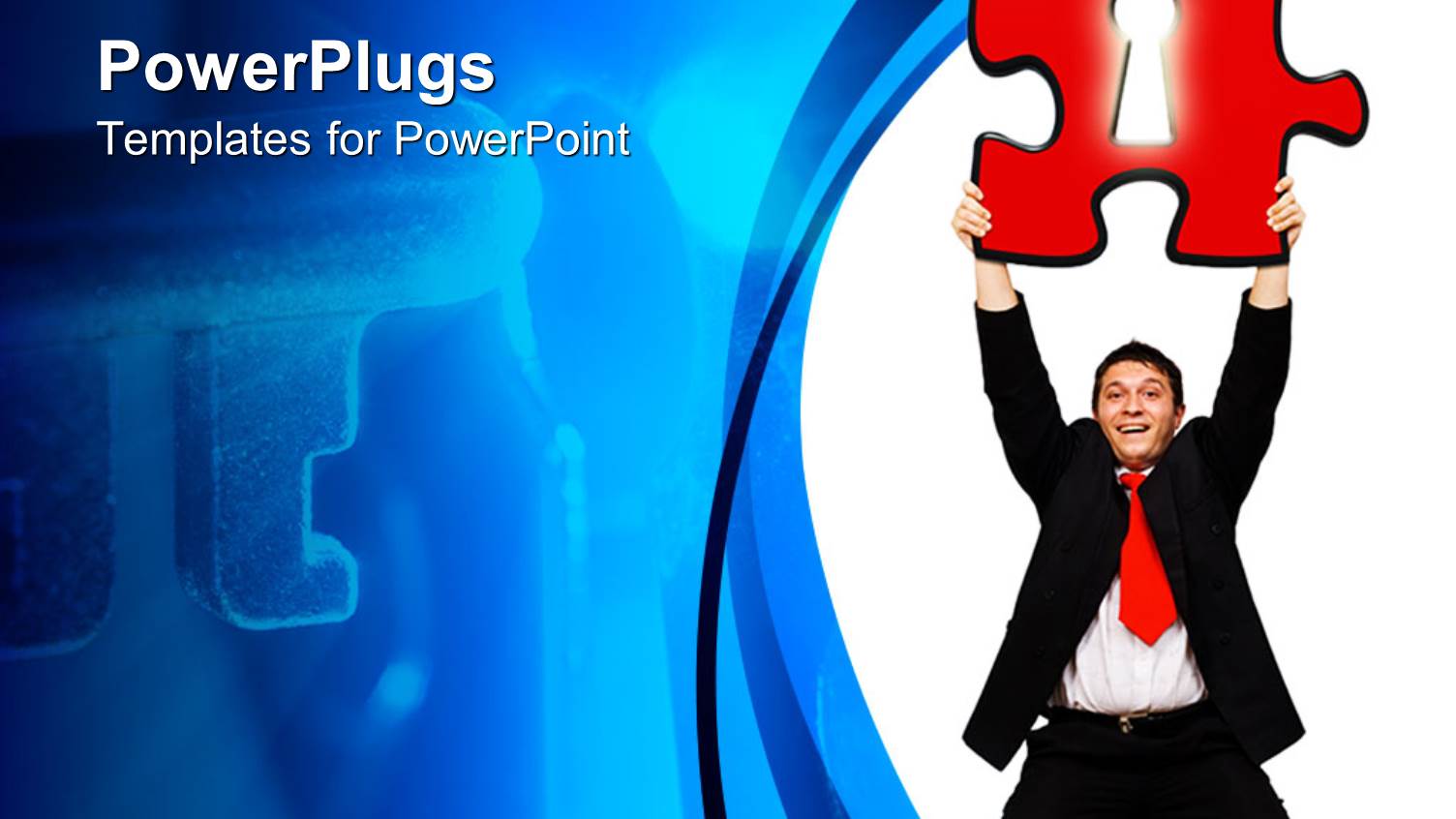 a Professional Holding a Puzzle with Bluish Background