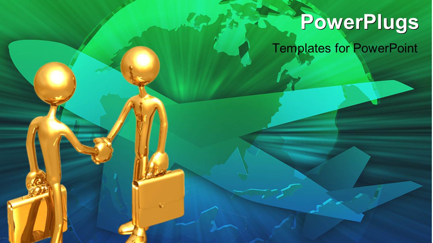 a Professional Meeting with a Globe and Airplane in the Background