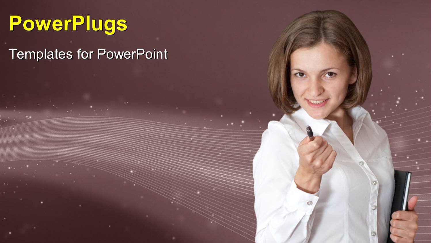 a Professional with a Pen and Stardust in Background