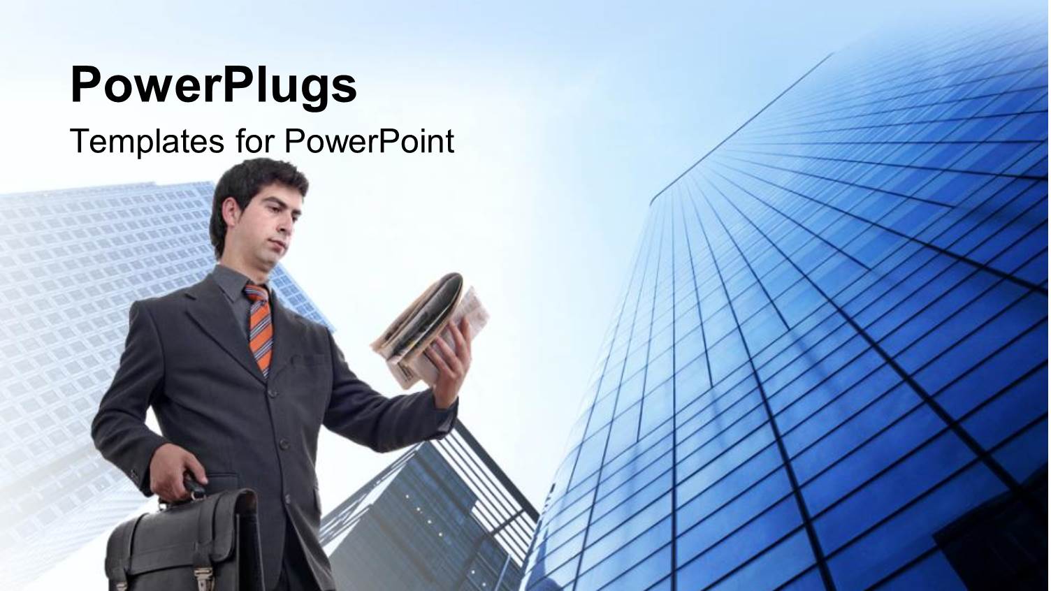 a Professional with Skyscrapers in the Background