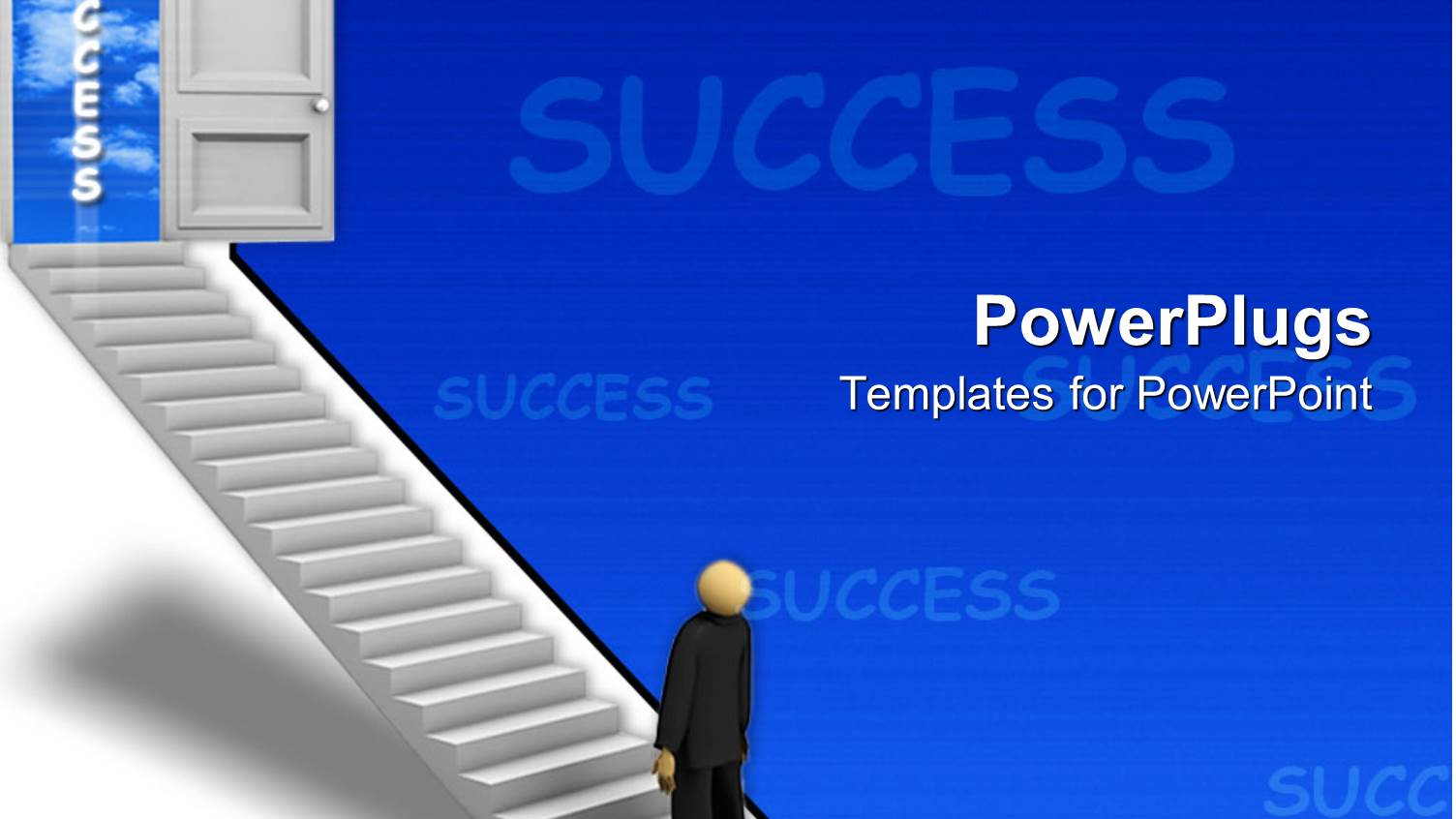 a Professional on the Stairs Towards Success