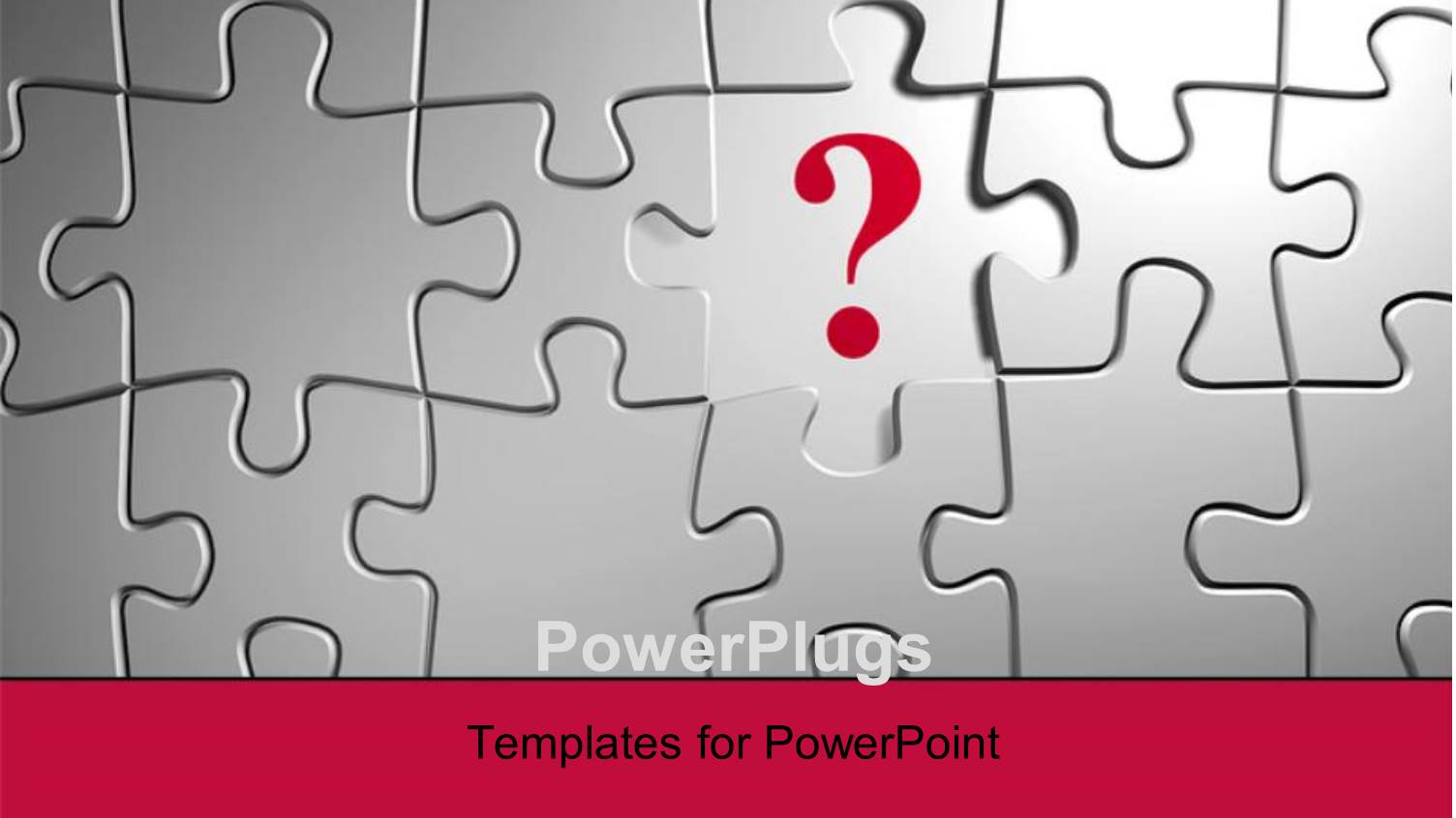 Puzzle with a Question Mark on Empty Field with Glowing Puzzles