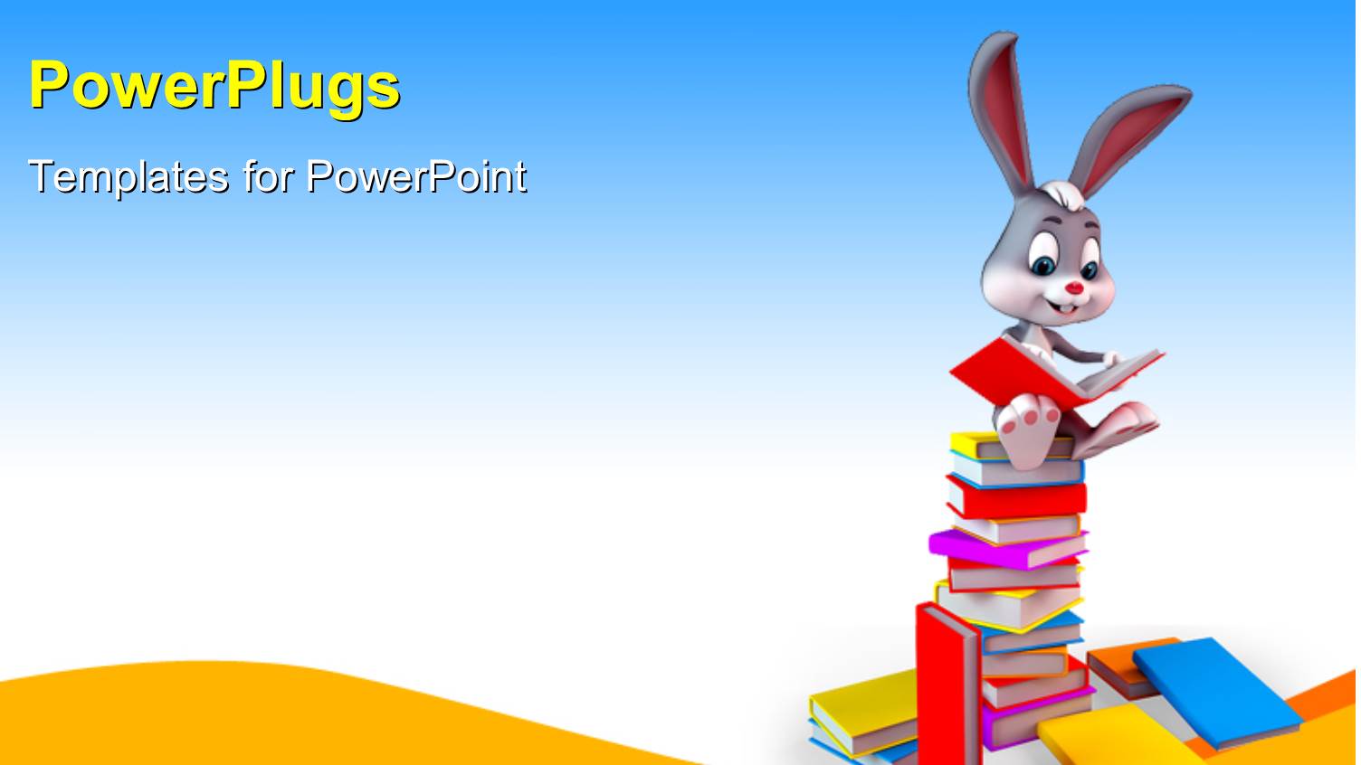 a Rabbit with a Number of Books