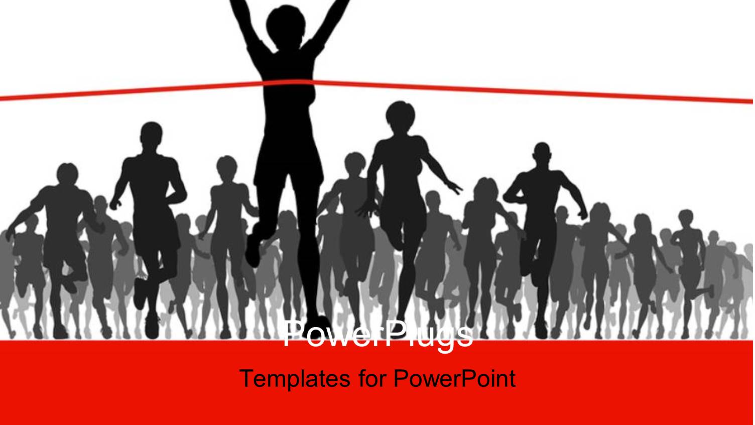 a Race with One Person Crossing the Finishing Line