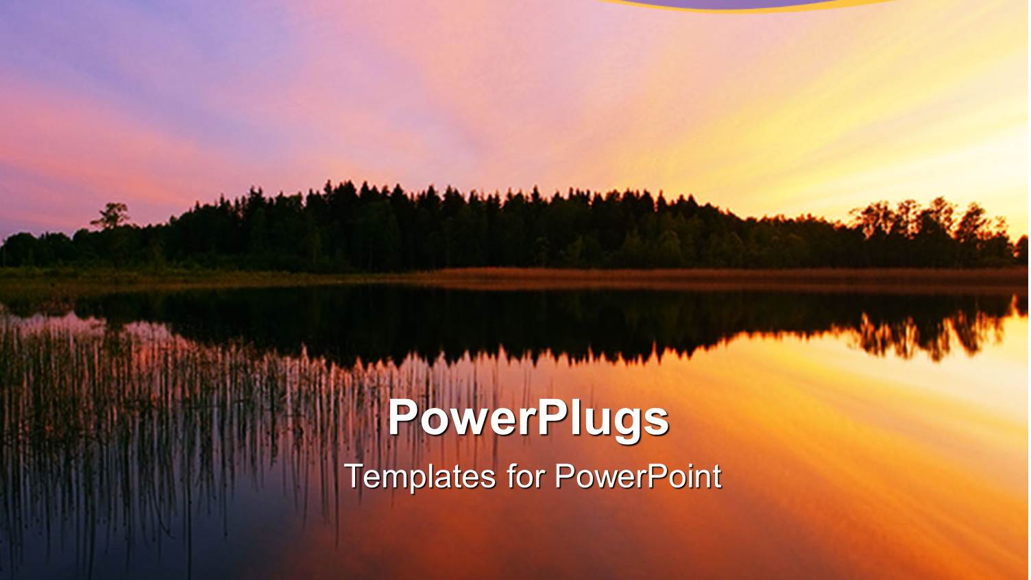 Rainbow Sky with Tall Trees and Reflection in River