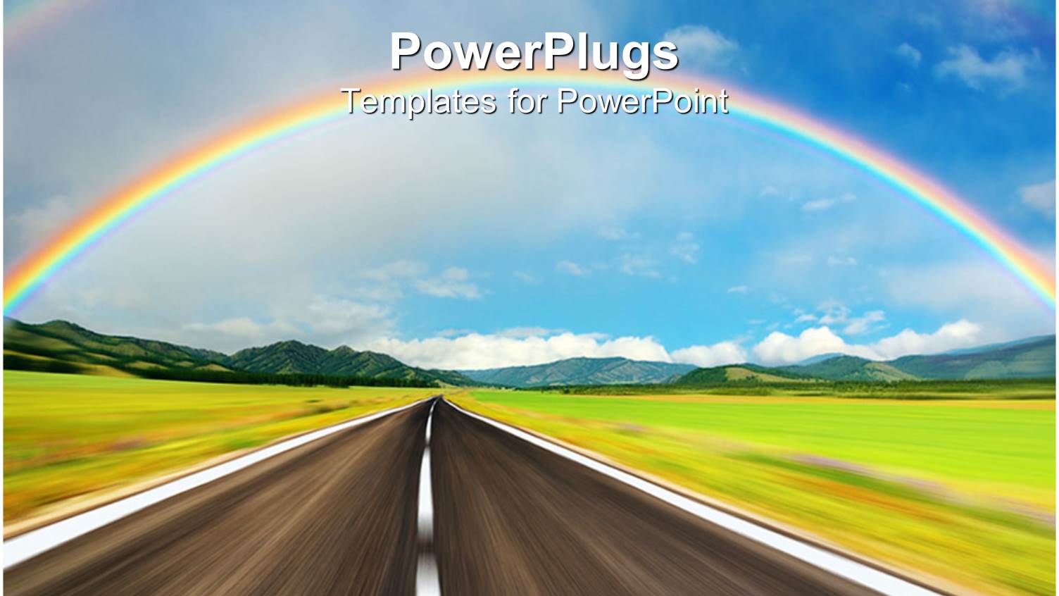 Rainbows Over Highway, Blurred Road, Speed, Driving