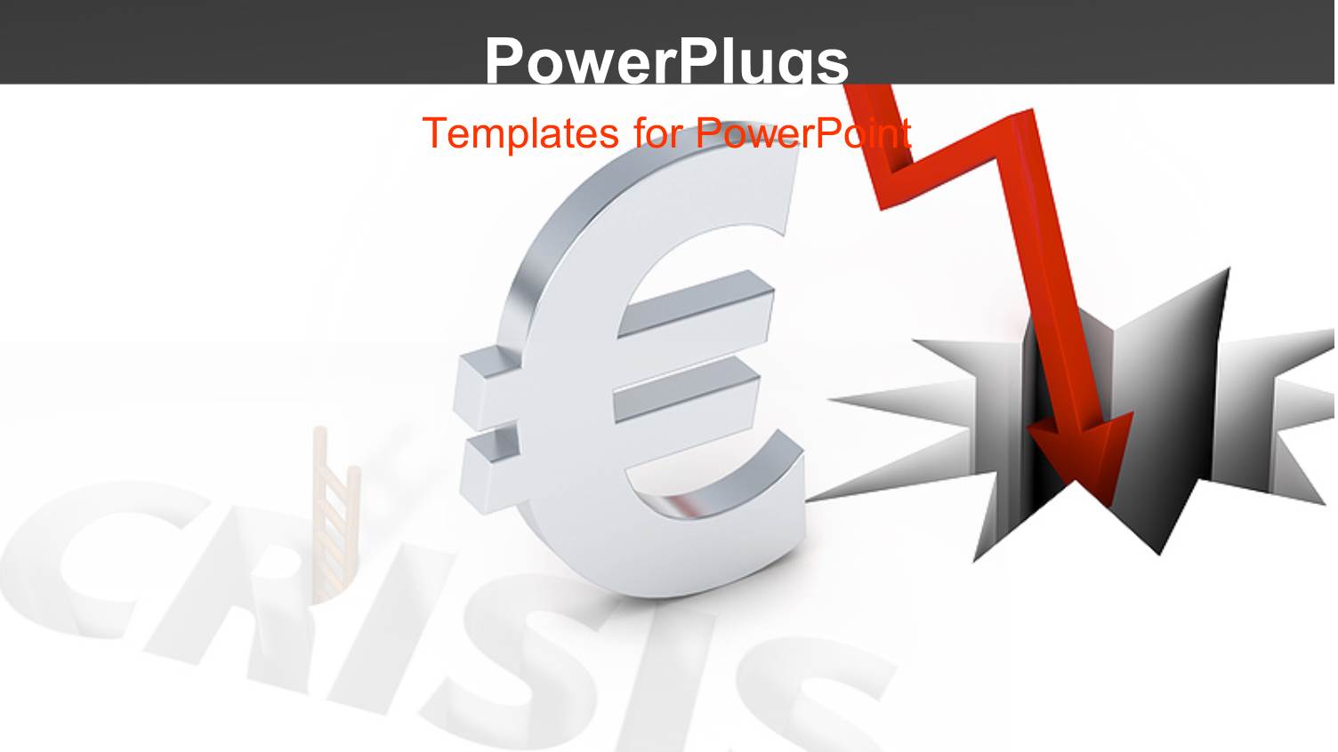 a Recession Arrow with a Currency Sign and White Background